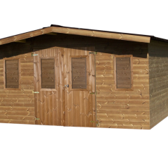 Abri Thermabri, THT Madriers 28mm, 4.30 x 4.50m, 19.70m²