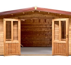 Abri Théo, THT Madriers 28mm, 4.00 x 4.00m, 16.00m²