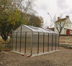 Serre Supra, aluminium, structure avec différentes couleurs, 3.15 x 4.57 m, 14.40m²