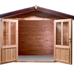 Abri David, Douglas Madriers 20mm, 3.00 x 1.65m, 4.95m²