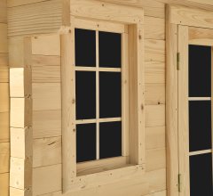 Abri Noé, épicéa massif 42mm, 4.3 x 3.8m, 16m² - NOS40F30.02