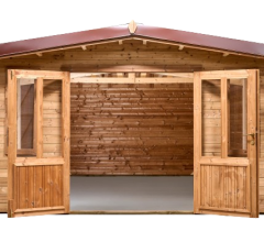 Abri Thania, THT Madriers 28mm, 4.00 x 5.00m, 20.00m²