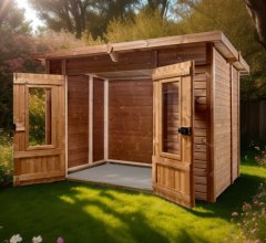 Abri Théo avec plancher, THT Panneaux 19mm, 2.67 x 1.80m, 4.81m²