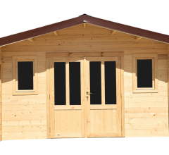 Abri Noé, épicéa massif 42mm, 4.3 x 5.8m, 25m² - NOS40F50.02
