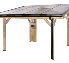 Carport photovoltaïque Wattoit, THT 120 x 120 mm, 3.75 x 4.63m, 17.51 m²
