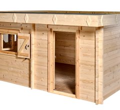 Abri Erden, Madriers épicéa 60mm, 5.30 x 4.80m, 25.30m² - ER5040.02