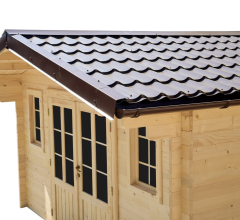 Abri Noé, épicéa massif 42mm, 4.3 x 4,8m, 20m² NOS40F40.02
