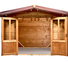 Abri Thania, THT Madriers 28mm, 3.00 x 3.00m, 9.00m²
