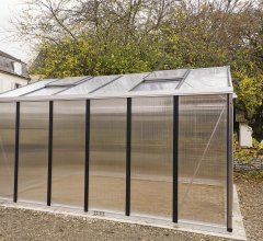 Serre Supra, aluminium, structure avec différentes couleurs, 3.15 x 4.57 m, 14.40m²