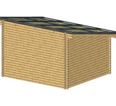 Abri photovoltaïque Lumibois, THT bardage 42mm, 3.80 x 3.49 m, 13,26 m²