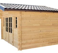 Abri Noé, épicéa massif 42mm, 4.3 x 4,8m, 20m² NOS40F40.02