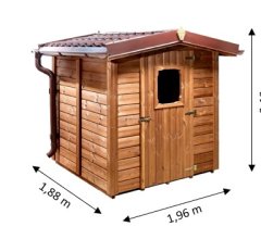 Abri Théo, THT Panneaux 19mm, 1.60 x 1.60m, 2.56m²