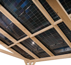 Carport photovoltaïque Wattoit, THT 120 x 120 mm, 3.75 x 4.63m, 17.51 m²