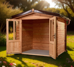 Abri David, Douglas Madriers 20mm, 2.35 x 2.13m, 5.00m²