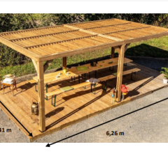 Pergola Thermauvent avec ventelles, THT, 3.40 x 6.20m, 21.10m²