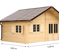 Abri Nathan, Epicéa massif 42mm, 5.3 x 4.8m, 25m² - NAR50F40.02