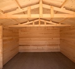 Abri Noé, épicéa massif 42mm, 4.3 x 5.8m, 25m² - NOS40F50.02