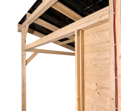Carport photovoltaïque Wattoit, THT 120 x 120 mm, 3.75 x 4.63m, 17.51 m²
