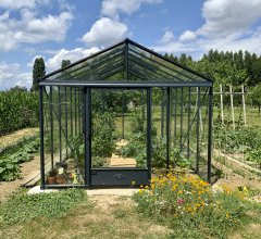 Serre Luxia, aluminium, structure avec différentes couleurs, 3.09 x 5.30 m, 16.40 m²