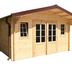 Abri Noé, épicéa massif 42mm, 4.3 x 5.8m, 25m² - NOS40F50.02