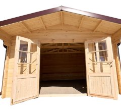 Abri Noé, épicéa massif 42mm, 4.3 x 5.8m, 25m² - NOS40F50.02