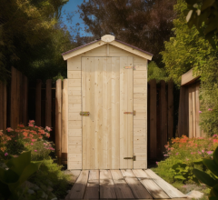 Abri Eden, Epicéa panneaux 16mm, 1.40 x 1.45 m, 2.00m²