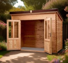 Abri Dimitri, Douglas Madriers 20mm, 3.00 x 1.65m, 4.95m²