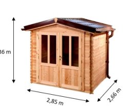 Abri Duncan, Douglas Madriers 28mm, 2.35 x 2.13m, 5.01m²