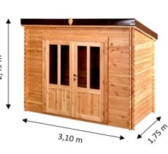 Abri Dimitri, Douglas Madriers 20mm, 3.00 x 1.65m, 4.95m²