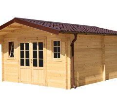 Abri Noé, épicéa massif 42mm, 4.3 x 5.8m, 25m² - NOS40F50.02