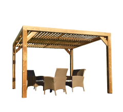 Pergola Thermauvent avec vantelles mobiles sur le toit, THT, 3.10 x 3.40 m, 10.5m²