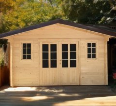 Abri Noé, épicéa massif 42mm, 4.3 x 4,8m, 20m² NOS40F40.02