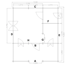 Abri Naira, Madriers 42mm, 5.20 x 6.00m, 30m² - NAR5059.02L