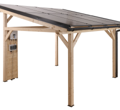 Carport photovoltaïque Wattoit, THT 120 x 120 mm, 3.75 x 4.63m, 17.51 m²