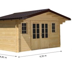 Abri Noé, épicéa massif 42mm, 4.3 x 4,8m, 20m² NOS40F40.02