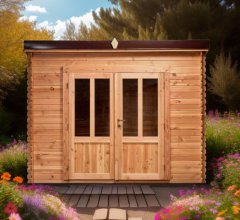 Abri Dimitri, Douglas Madriers 20mm, 3.00 x 1.65m, 4.95m²