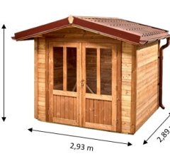 Abri Thania, THT Madriers 28mm, 2.35 x 2.15m, 5.05m²