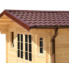 Abri Noé, épicéa massif 42mm, 4.3 x 5.8m, 25m² - NOS40F50.02