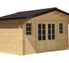 Abri Noé, épicéa massif 42mm, 4.3 x 4,8m, 20m² NOS40F40.02