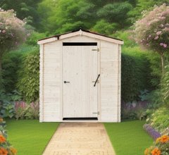 Toilette sèche, Epicéa en Madriers 20 mm, 2.10 x 2.21m, 4.64m², sans plancher