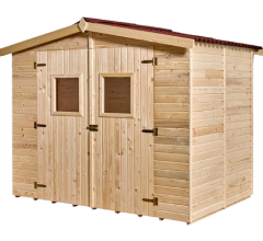Abri Eden, Epicéa panneaux 16mm, 2.70 x 1.90m, 5.00m²