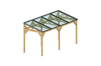 Carport photovoltaïque Wattoit, THT 88 x 88 mm, 1.91 x 4.63m, 8.84m²