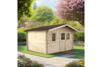 Abri Nancy, Epicéa Madriers 42mm, 3.65 x 3.50m, 12.70m²