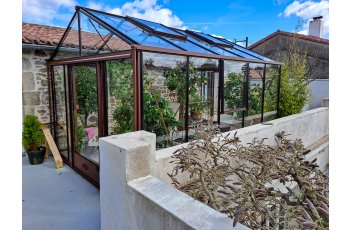 Serre Luxia, aluminium, structure avec différentes couleurs, 3.09 x 3.80 m, 11.80m²