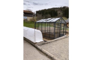 Serre Supra, aluminium, structure avec différentes couleurs, 3.15 x 3.80 m, 12 m²
