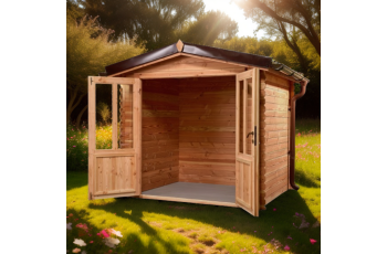 Abri David, Douglas Madriers 20mm, 2.35 x 2.13m, 5.00m²