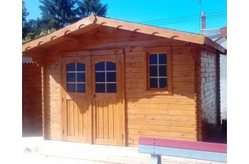 Abri Natura, Epicéa madriers 42mm, 3.60 x 3.80m, 17.50m²