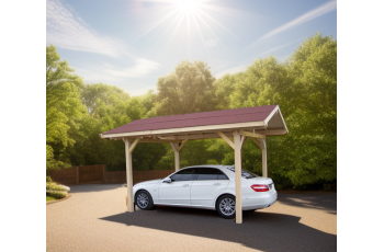 Carport Karpa, Epicéa du nord section 120 x 45mm, 3.50 x 5.00m, 17.50m²